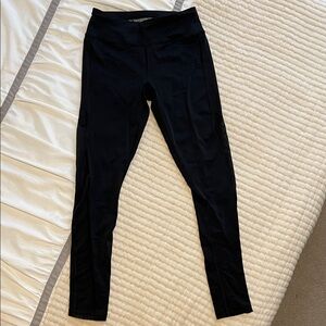 Women's Black Leggings with Side Mesh